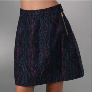 Marc by Marc Jacobs‎ Tartan Lace Black A-line Mini Cocktail  Multicolor Skirt
